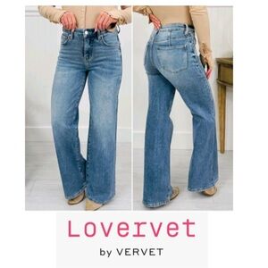 NWT Lovervet by Vervet Fit Just Right Wide Leg Jeans With Tummy Control